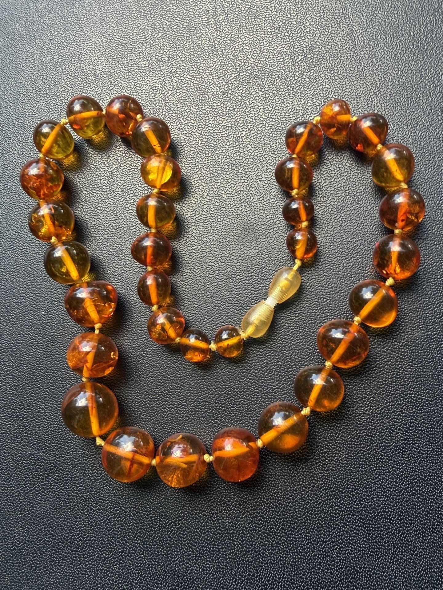 Precious high luster Baltic Amber Beaded Necklace