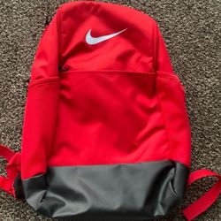 Red Nike backpack 
