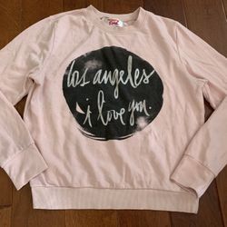 Ladies large pale pink sweatshirt
