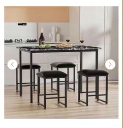 New 5-Piece Counter Height Dining Table Set
