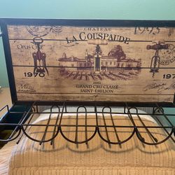 Decorative Wine Bottle Rack And Wine Glass Holder 