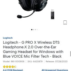Logitech Pro X Wireless Headset 