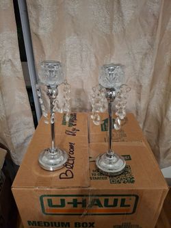Tall stick candle holder