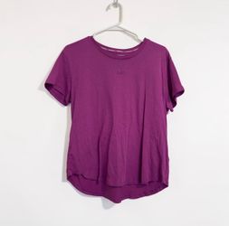 Women’s Reebok Purple Scoop Neck Short Sleeve Top | Athletic Casual Tee
