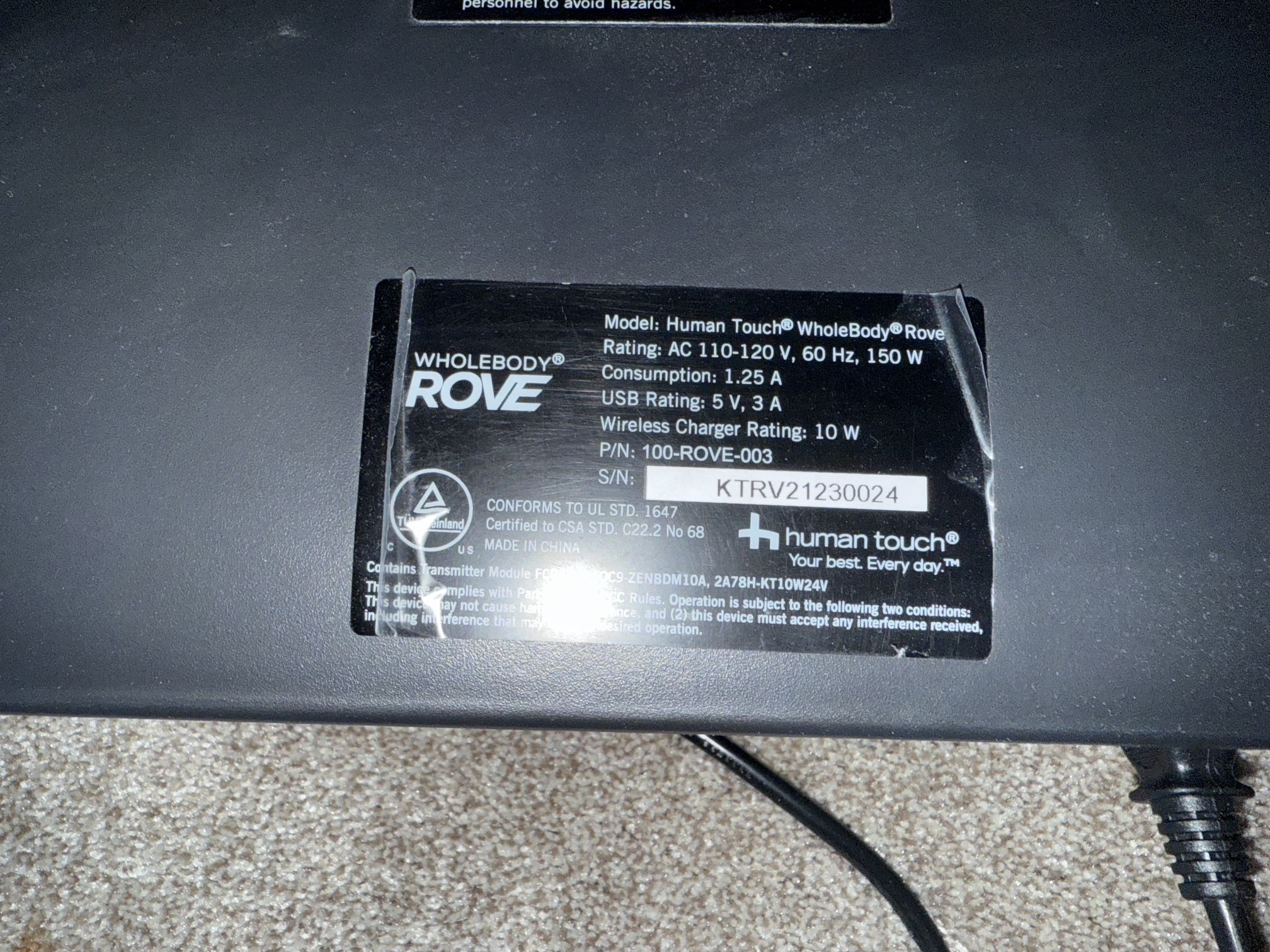 Human Touch Whole Body Rove Massage Chair