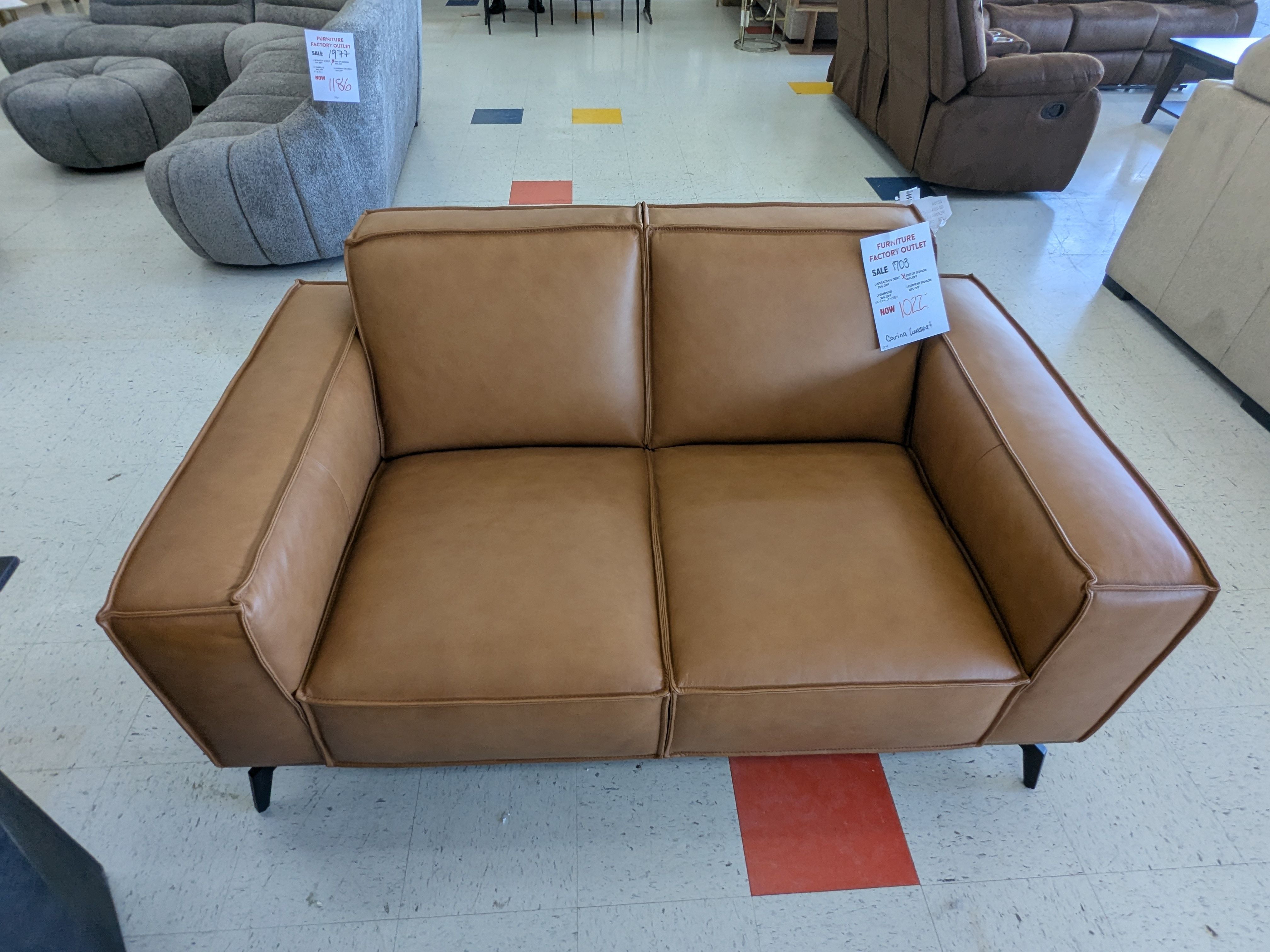 Carina Camel Loveseat