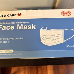 New Box Of 50 Face Mask BYD Care