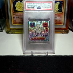 1997 Amada Pokemon Mewtwo Holo Sticker-PSA 9