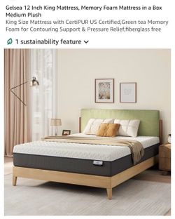 King Mattress, 12 Inch Memory Foam in a Box Medium Plush
