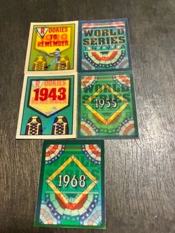 MLB Baseball Holographic Sticker Cards Lot of 5