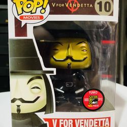 Funko pop V for Vendetta Mettalic Golden 10 