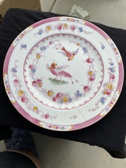 Set Of 3 Plates! CRESCENT WARE 1(contact info removed) "PARADISE" GEORGE JONES 10" 