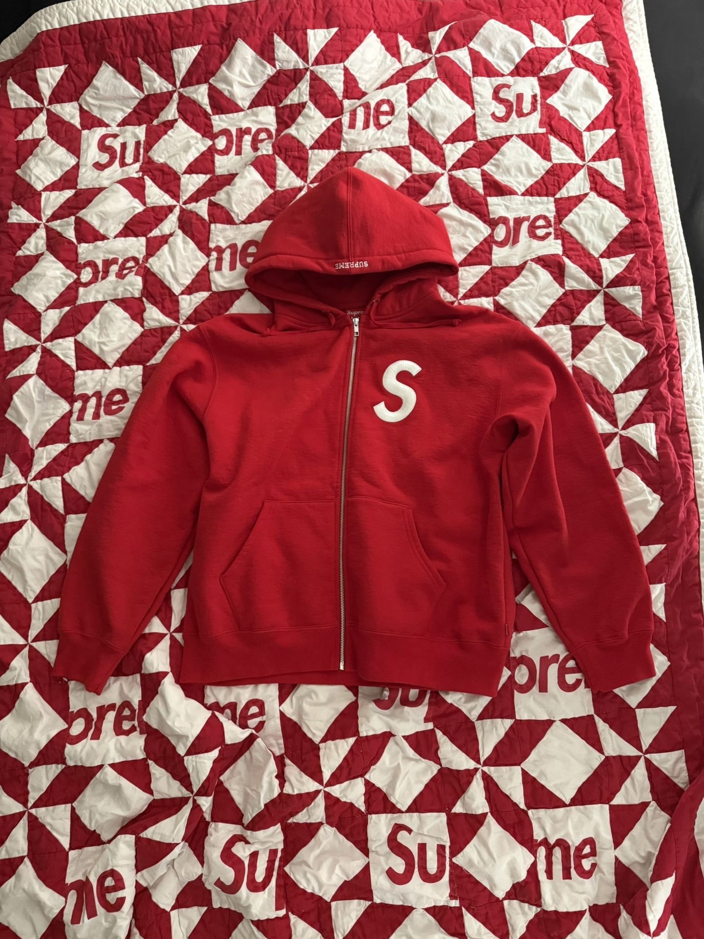 S Logo Supreme Hoodie Zip Up 