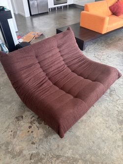 Togo style floor loveseat