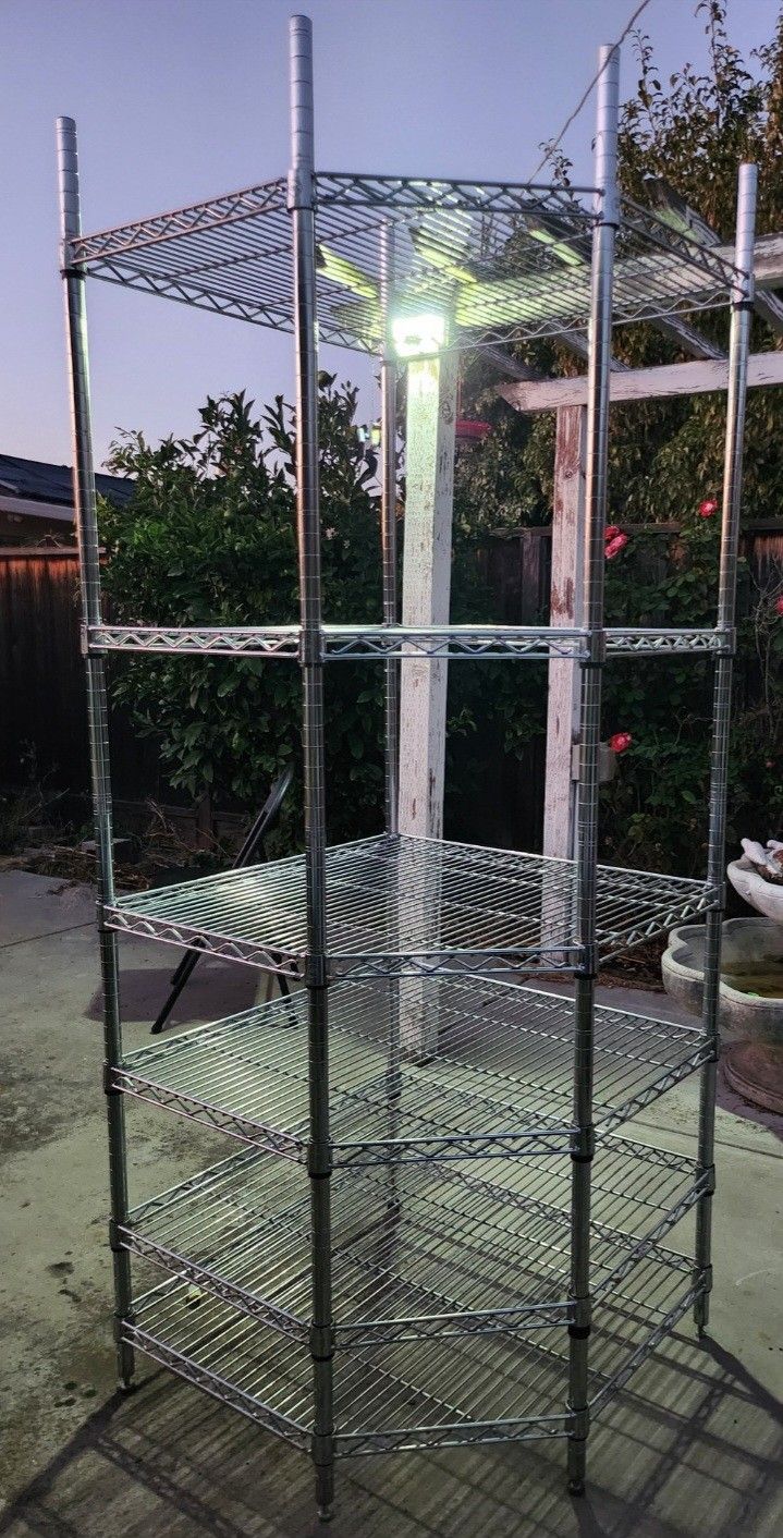 Six Tier Seville Chrome Shelving