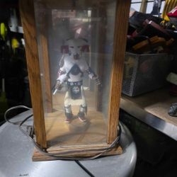 Vintage Hopi Kachina Doll Lamp
