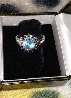 Princess-Cut Blue Sapphire Wedding Ring