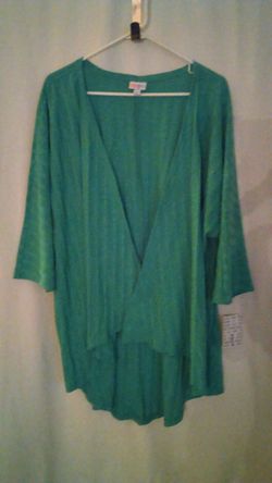 Ladies lularoe new with tags size large Lindsay kimono green