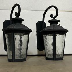 Outdoor Wall Lantern Sconces – Set of 2