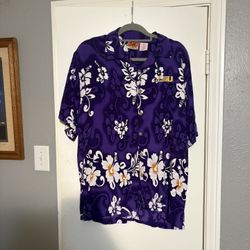 LSU Hawaiian Button Up (XL)