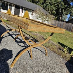 Beautiful Metal Frame Dining Table 