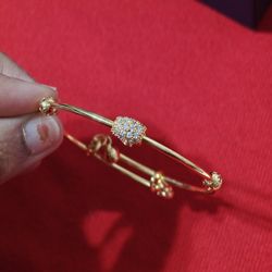 American Diamond Golden Plated Bracelet 