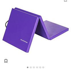 BalanceFrom 2" Thick Tri-Fold Folding Exercise Mat with Carrying 