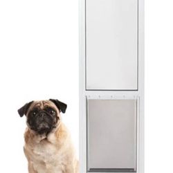 New Sliding Glass Pet Door - No-Cut DIY Install Doggy Door for Renters, Medium Size