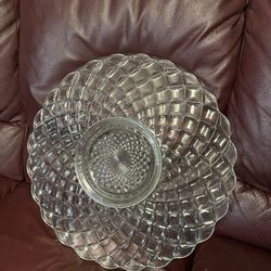 Scalloped Glass Serving Platter