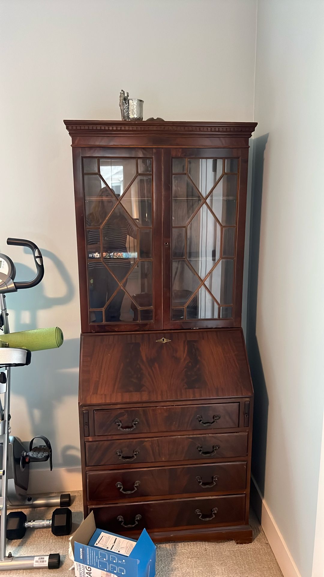 Antique walnut secretary
