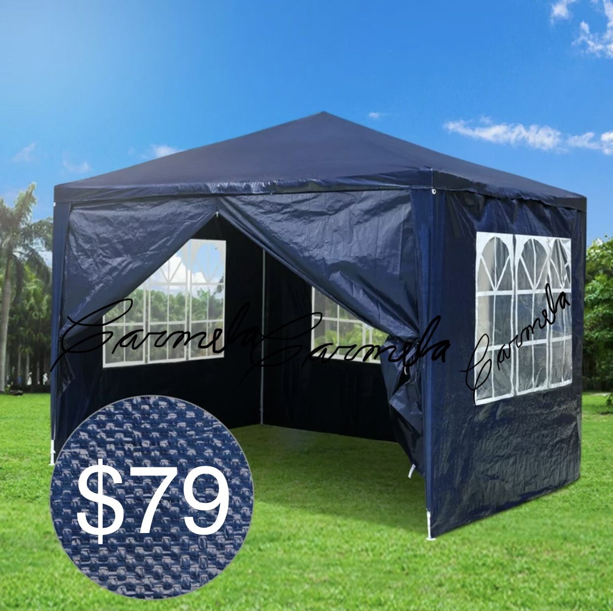 Canopy 10x10ft Canopy Tent with Sidewalls Tent for Parties Beach Camping Party (10x10