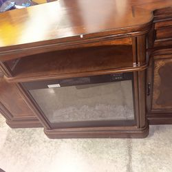 Cherrywood Fireplace Tv Stand