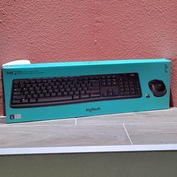 Logitech MK270 Spill-Resistant Wireless Keyboard and Mouse - Black