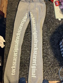Best Offer Grey rockstar dept flare and stacked sweatpants 