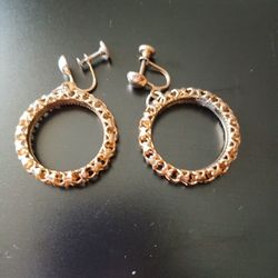 Gold-toned Clip-on Hoops