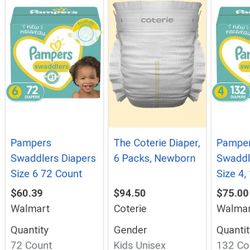 Size 6 Pampers 72ct.