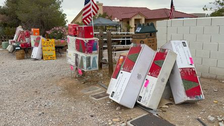 Christmas trees yard sale