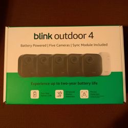 BRAND NEW Blink Outdoor 4th Gen Camera 5-Pack System with Sync Module