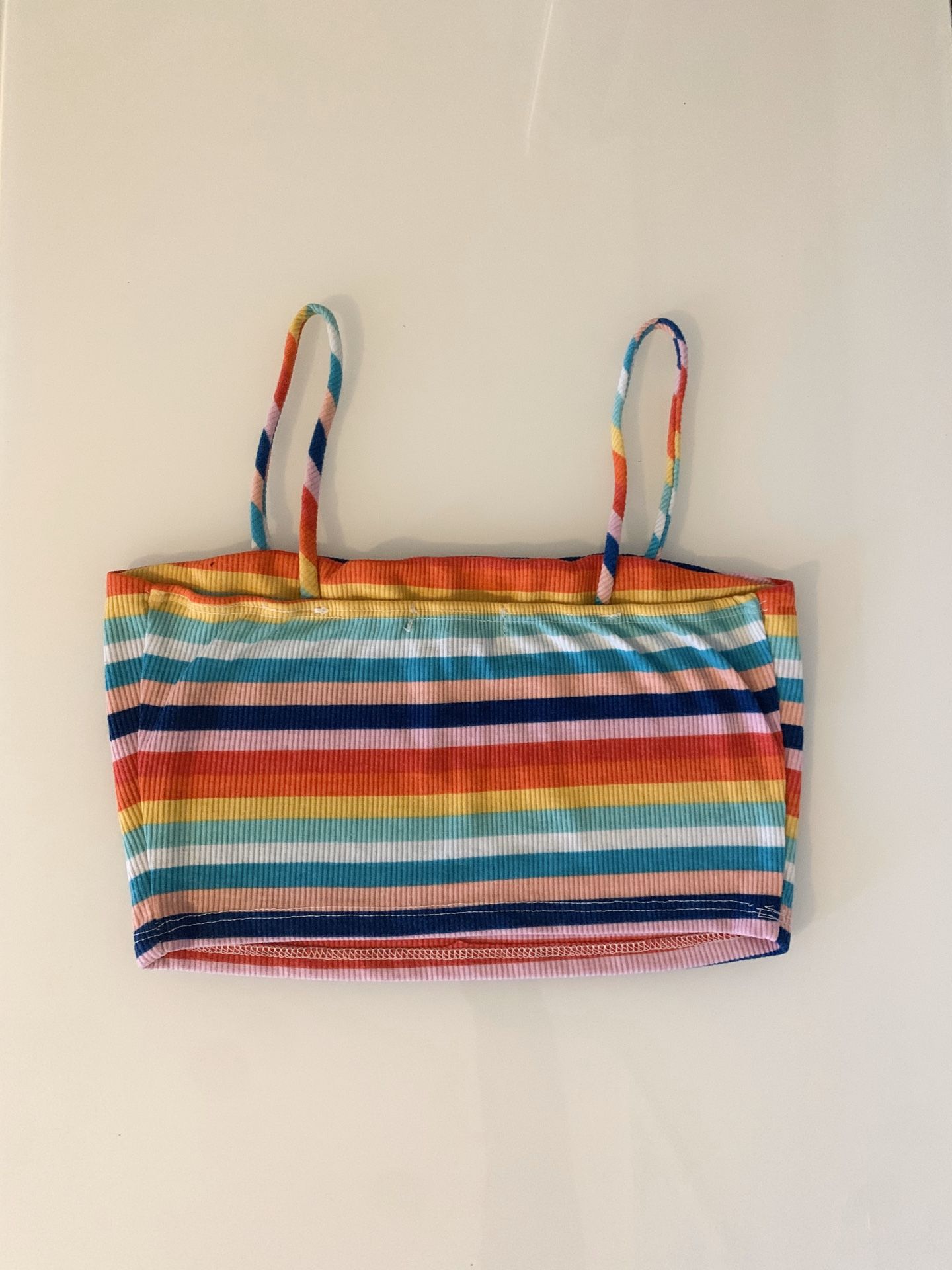 Women’s Rainbow Striped Croptop