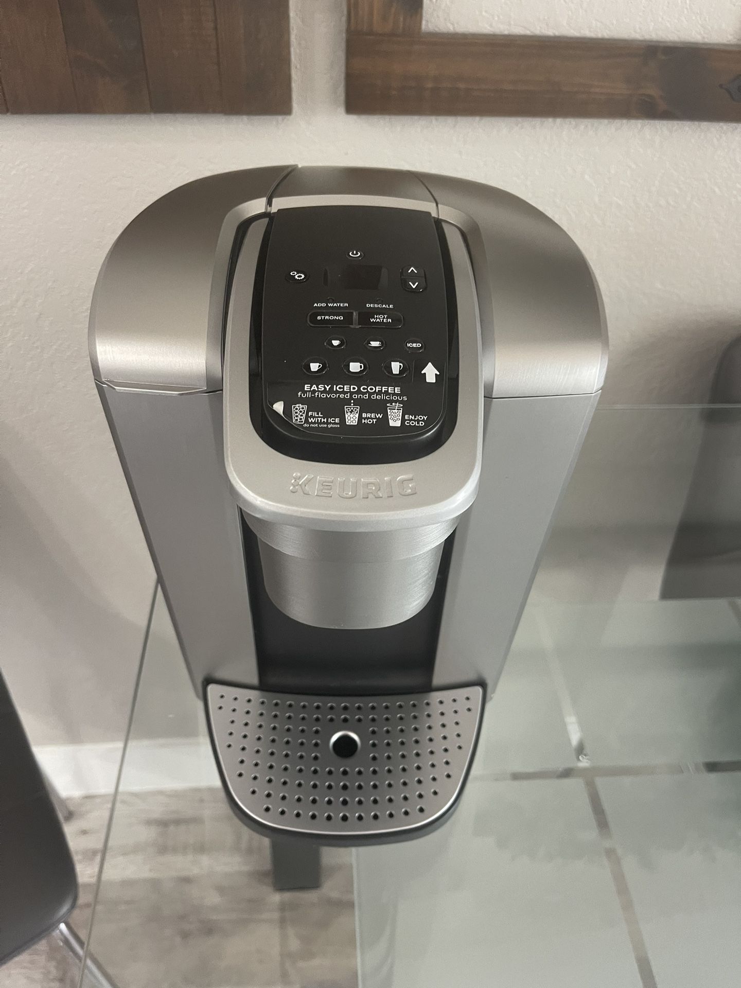 Keurig Fil K-Elite C Single Serve Coffee Maker (Brushed Silver) with Water Filter