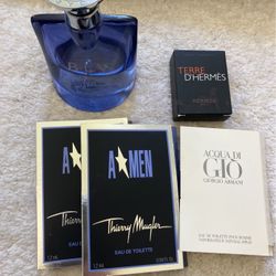 Bulgari Blu. And Thierry Mugler And Aqua Di Gio Armani Perfumes 