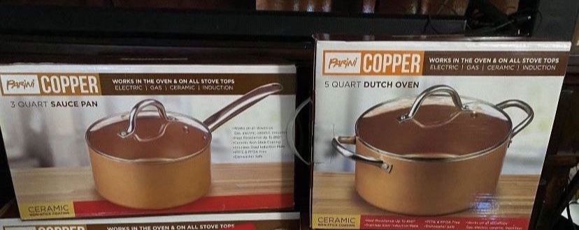 Copper Pan And Dutch Oven Set 