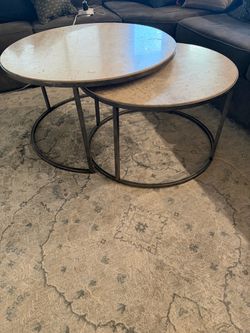 Travertine Nesting Coffee Tables
