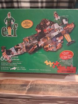 Elf Movie 600-Piece 2-Sided Shaped Jigsaw Puzzle