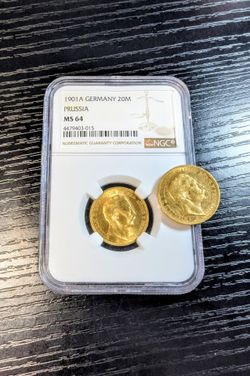 Prussia 20 gold coins lot graded & ungraded - cash local pickup