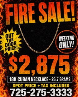 18K Yellow Gold Cuban Necklace 26.7 Grams – Ask for David