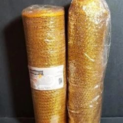 LOT OF 2  

1 x 12" x 35 ft & 1 x 12" x 30ft Gold Foil Deco Mesh Roll Ribbon Wreath Holidays.

