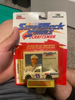 !RARE! 1995 Racing Champions Craig Huartson WHITE #8 AC Delco Truck Sealed !Hard to Find!