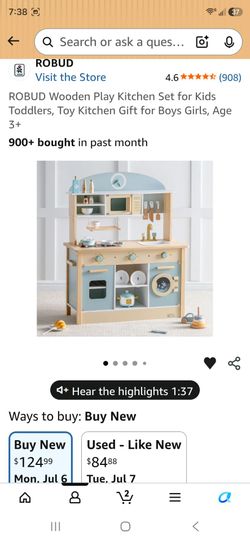 Wooden Play Kitchen