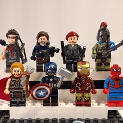 Marvel Avengers Iron Man Hulk Captain America 8pc Minifigures LEGO Compatible
